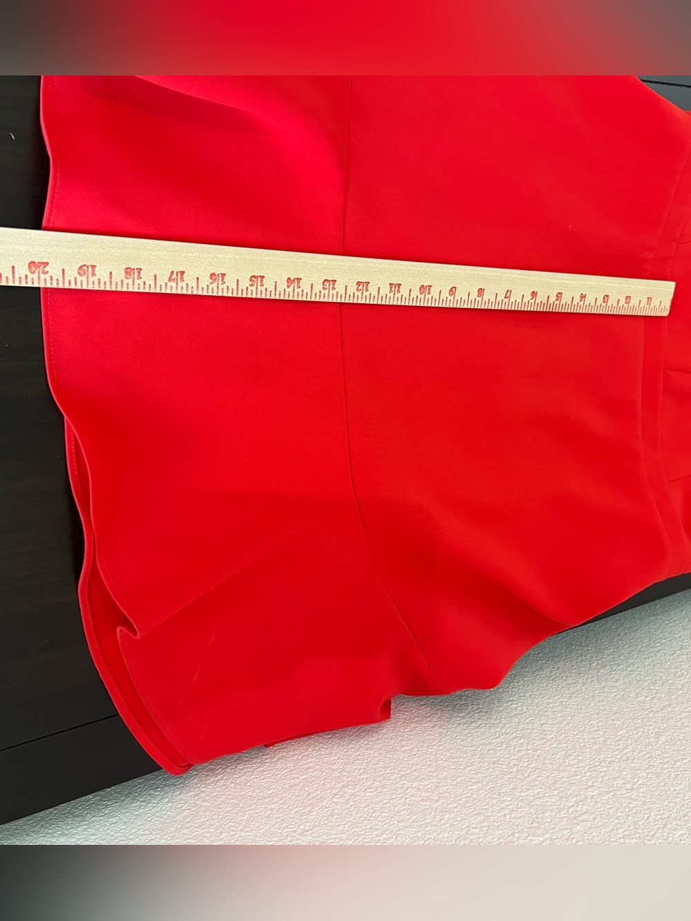 Chelsea28 Red Ruffle-Hem Mini Dress - Picture 9 of 9
